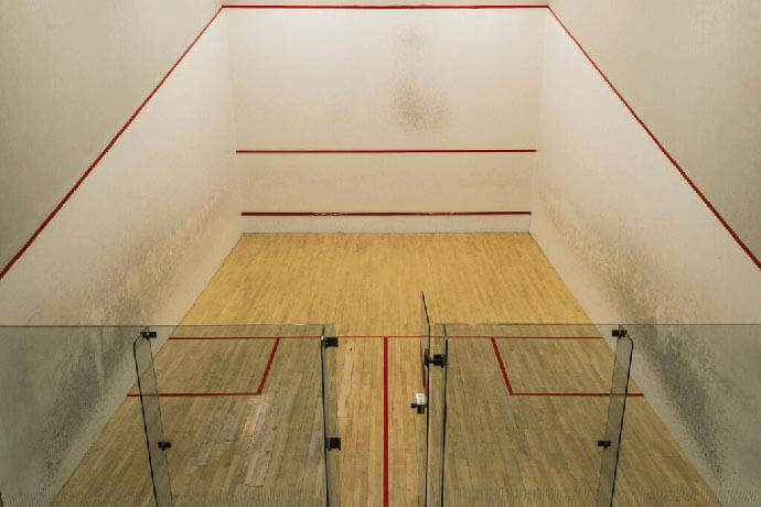 Over 20 squash courts for hire