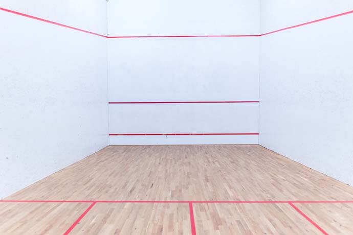 Over 40 squash courts for hire