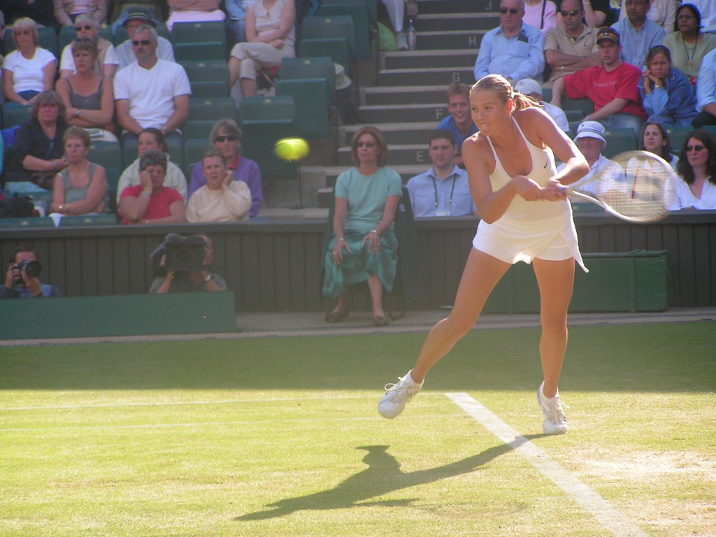 Sharapova in 2004 Wimbledon Final
