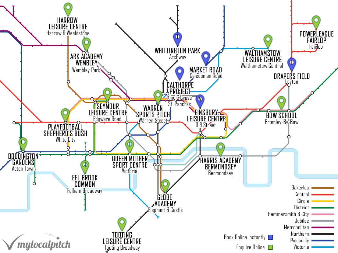 Football Pitch Tube Map