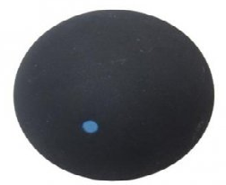 Blue dot squash ball