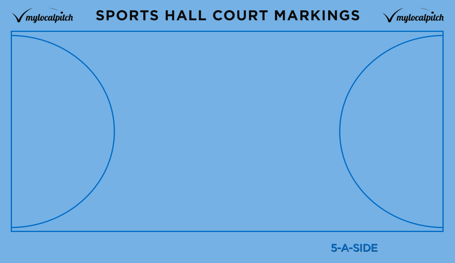 5 a side sports hall court markings